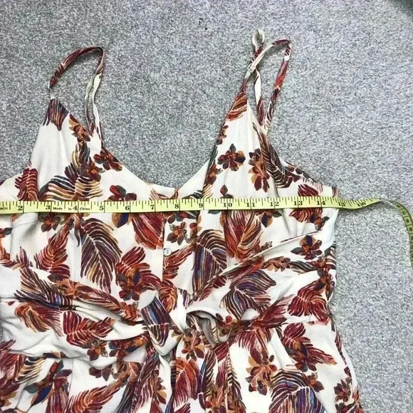 Free People Jumpsuit Wide Leg Crop Spaghetti Straps Button Up Sz 2 - Picture 3 of 15
